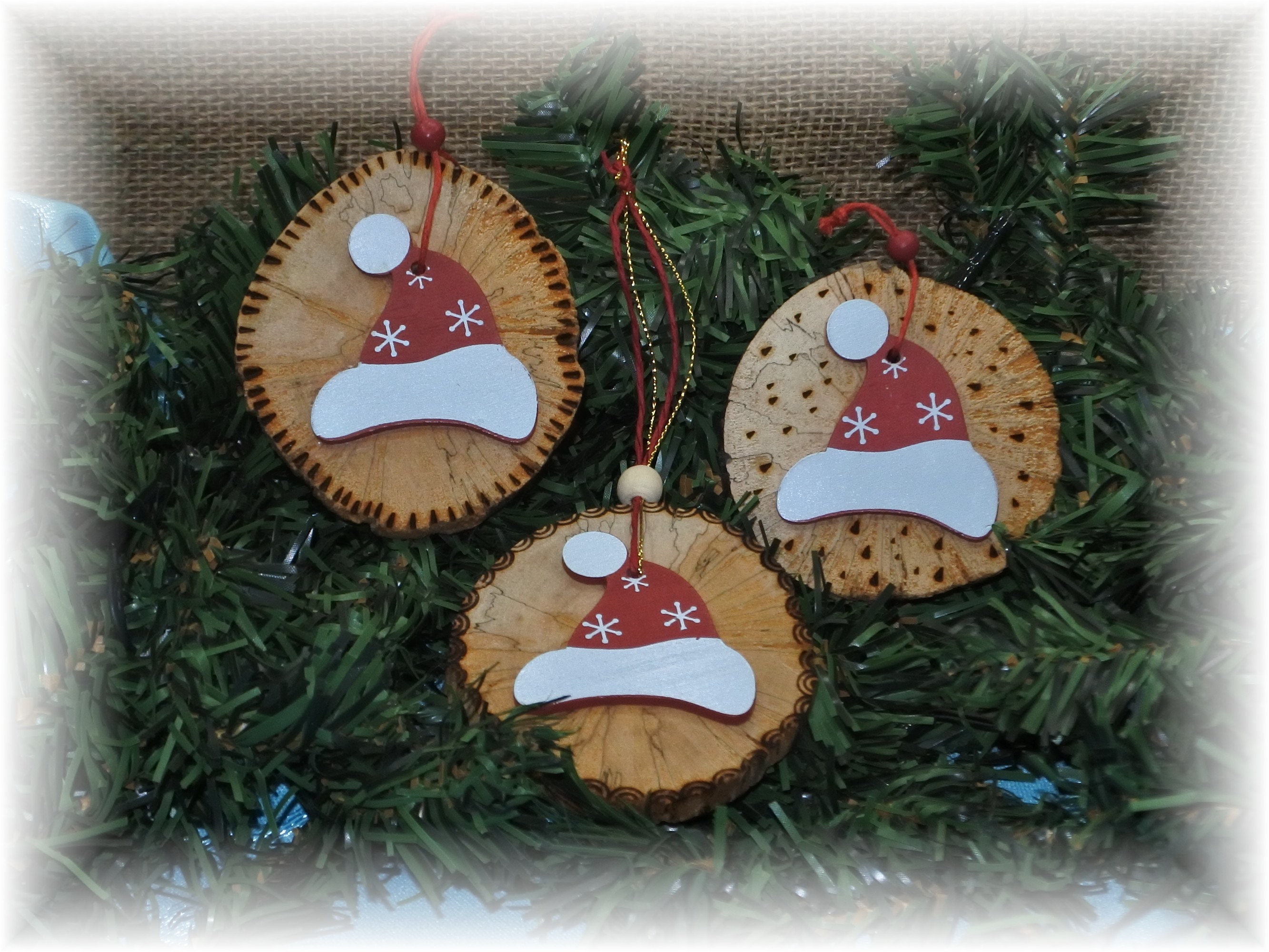 Suspension en Bois Flotté Thème Noël