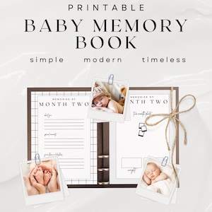 Baby Memory Book, Digital Memory Book, Printable Baby Memory Album, Baby Keepsake, Baby Milestone, Baby Book, Personal Baby Shower gift