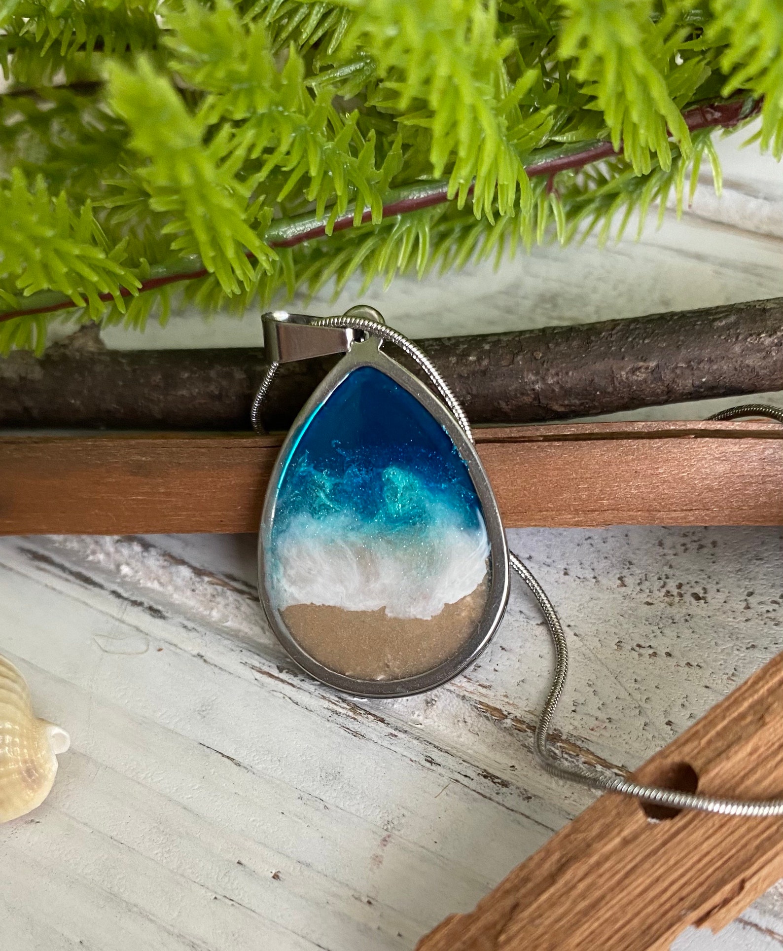 Beach/ocean Themed Cremation Necklace - Etsy