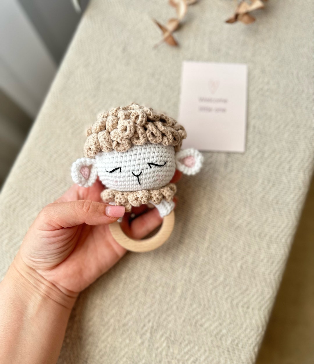 Crochet Sheep Rattle,crochet Rattle for Newborn,welcome Congratulations ...