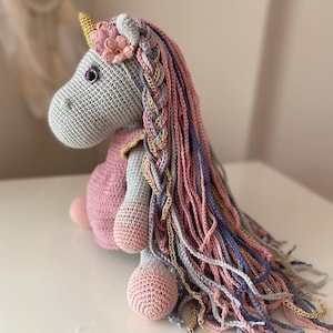 Crochet unicorn doll , knitted Unicorn toy, magic unicorn,stuffed toy magic rainbow unicorn, personalized unicorn,Unicorn birthday gift