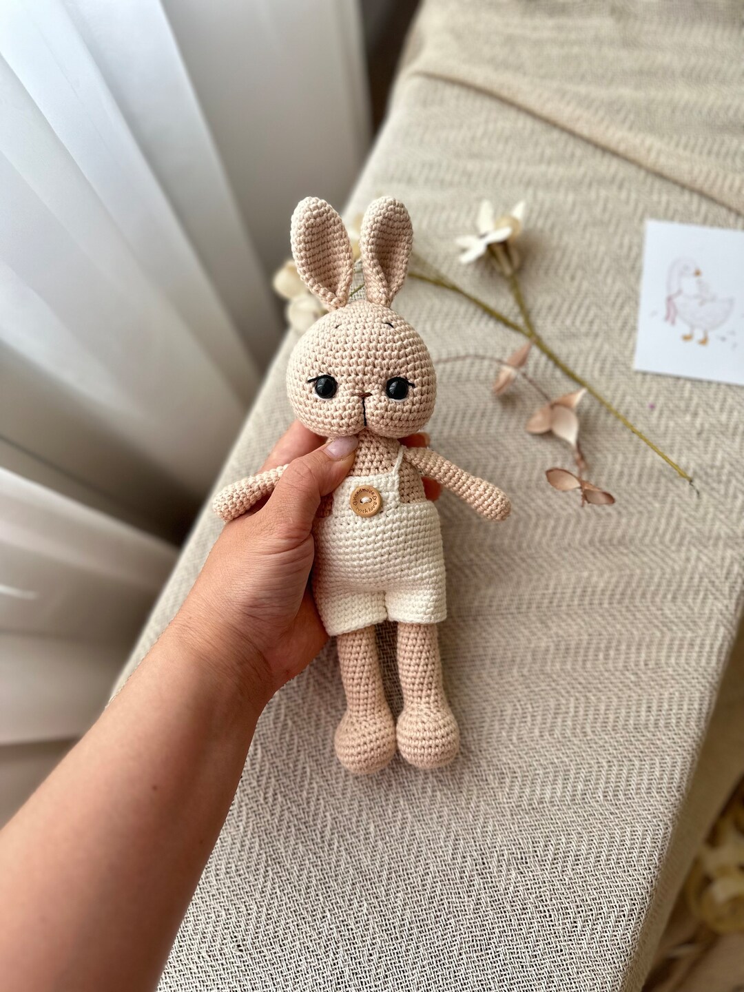 Neutral Rabbit Stuff For Rabbits Neutral Crochet Bunny for Newborn Neutral Congratulations Gift for New ...
