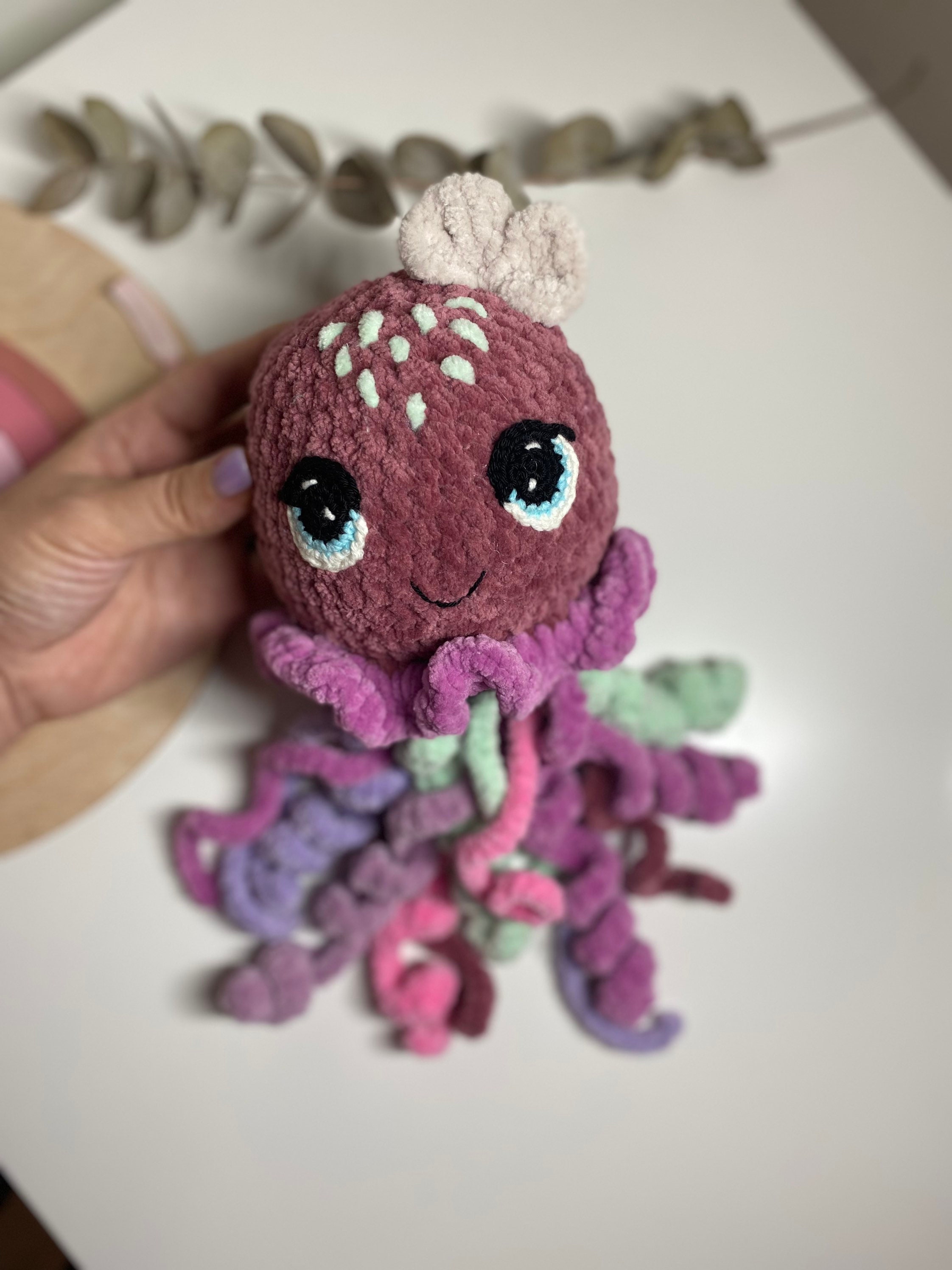 Crochet Jellyfish Plush Jellyfish Toy Sensory Toy Sea and Etsy UK