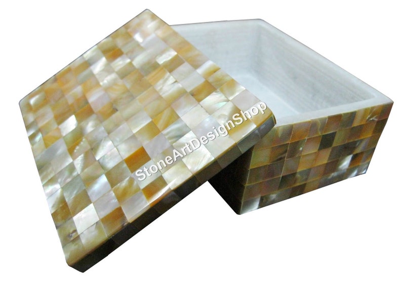 White Marble Rectangular Jewellry Box Multi Inlay Home Deco - Etsy