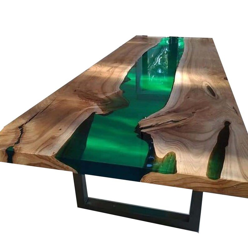 Green Resin Epoxy Table Top/ Dining Room Furniture / Epoxy Etsy