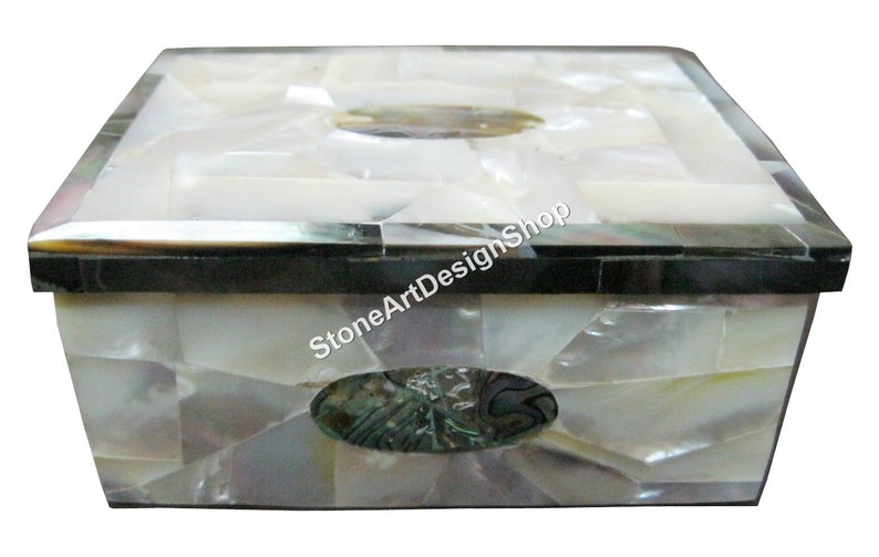 White Marble Rectangular Jewellry Box Multi Inlay Home Deco - Etsy