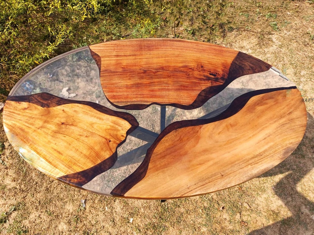 Clear Epoxy Table Top Dining Sofa Side Center Table Top Etsy