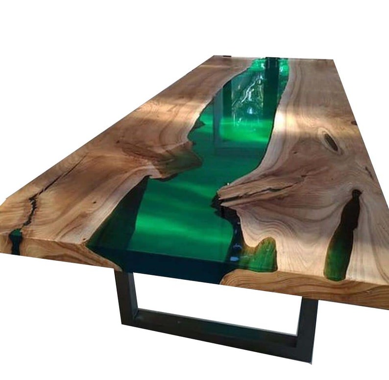 Green Resin Epoxy Table Top/ Dining Room Furniture / Epoxy Etsy