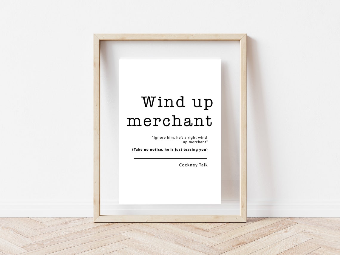 London Sayings Cockney Vocab Cockney Rhyme Slang Bob's Etsy