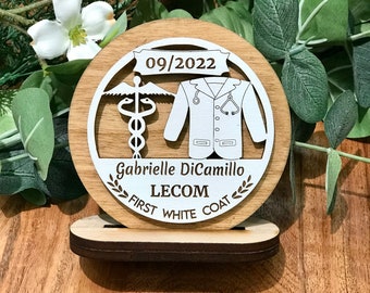 First White Coat 2025/Doctor/Nurse/Veterinarian/Dentists/Health Care Students White Coat Ceremony Gift/Personalized Medical Student Ornament