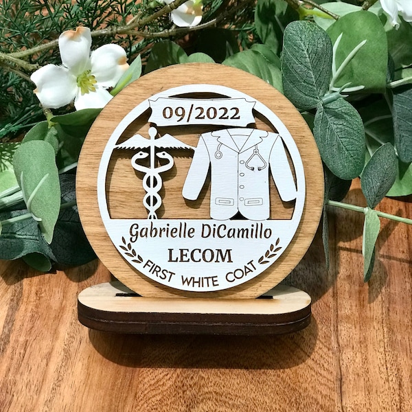 First White Coat 2024/Doctor/Nurse/Veterinarian/Dentists/Health Care Students White Coat Ceremony Gift/Personalized Medical Student Ornament