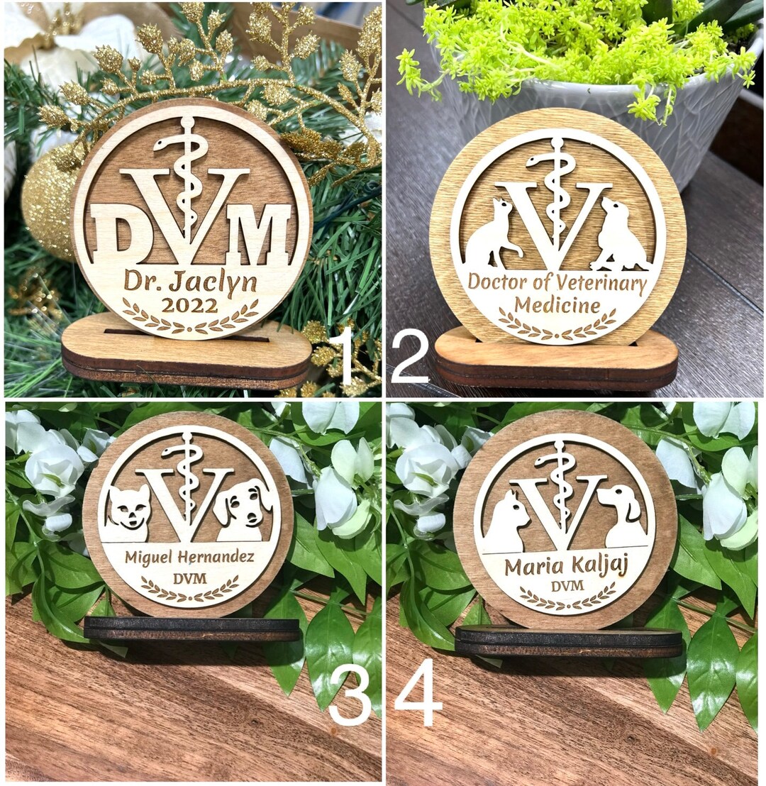 Veterinarian Personalized 3D Name Plaques, Pet Vet Doctor, Animal Doctor, Vet Student Gift