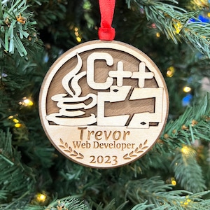 Computer Programming Languages Personalized Ornament,Tech Gift,Coding,Software Developer, IT, Web Programmer Gift,Computer Hardware Engineer