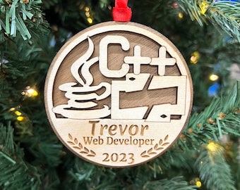 Computer Programming Languages Personalized Ornament,Tech Gift,Coding,Software Developer, IT, Web Programmer Gift,Computer Hardware Engineer