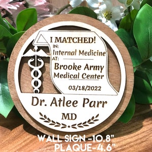Residency Match Day 2025/Medical School Ornament/MD/DO/Personalized Graduating Medical Student Gift/I Matched Residency Sign/Match 2025