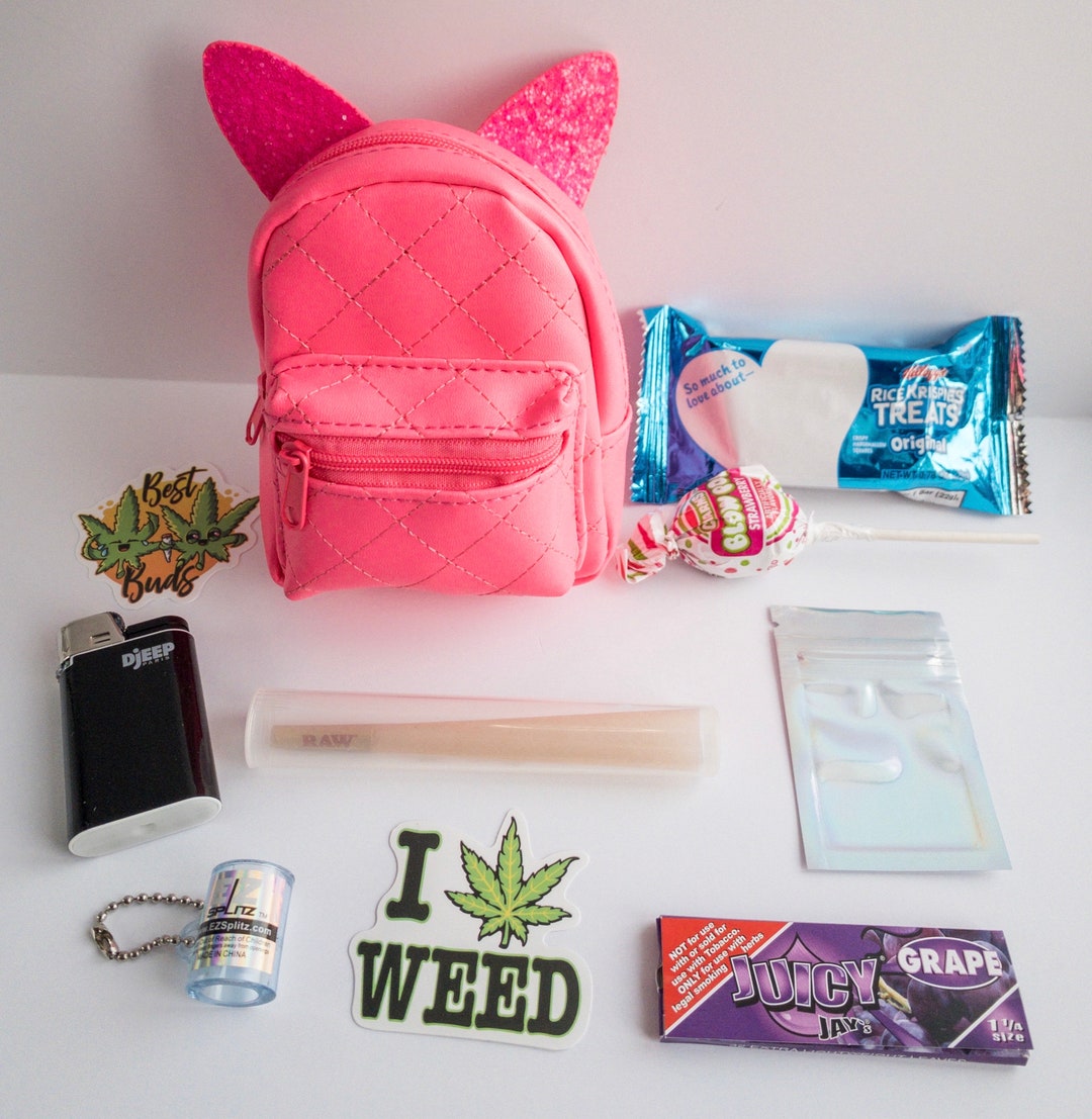 Keychain Backpack, Joint Kit, Stoner Kit, Weed Accessory, Stoner Gift