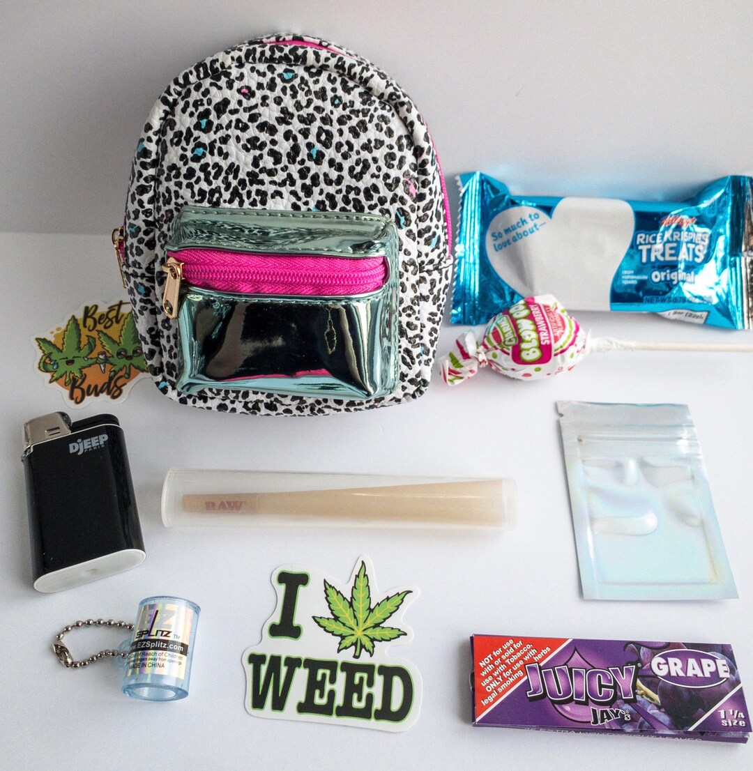 Keychain Backpack, Joint Kit, Stoner Kit, Weed Accessory, Stoner Gift