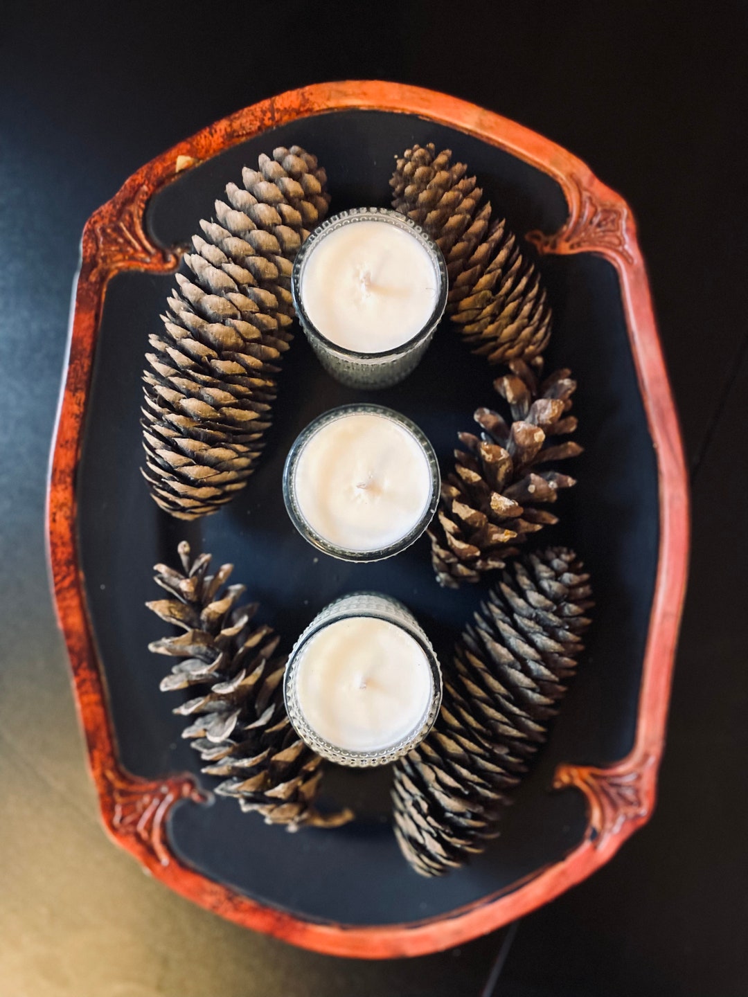 Handpoured Glass Votive Soy Candles Set 3 Pack Etsy