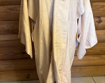 K474 Vintage Silk Wedding Kimono (furisode) : Red Black Gradation