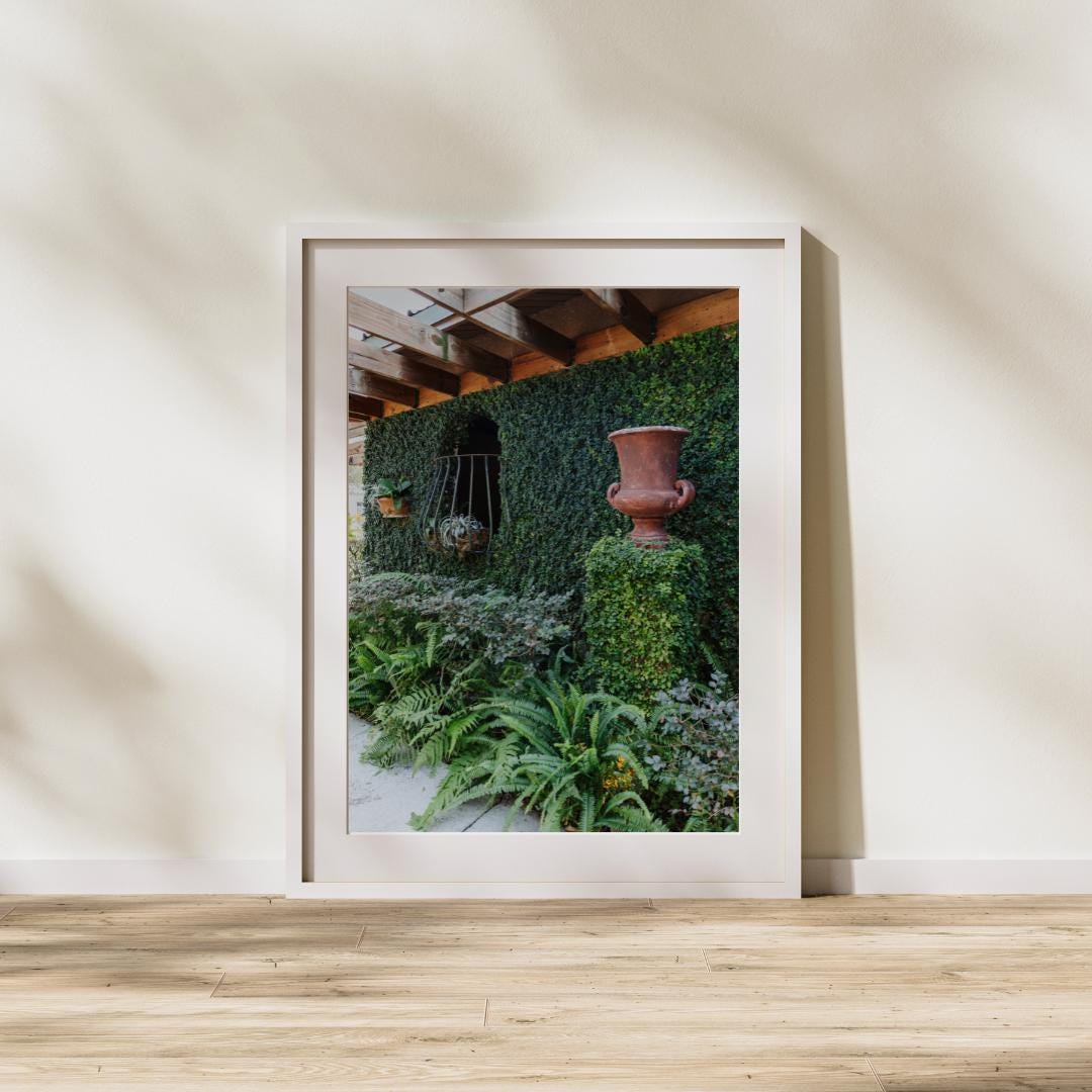 Greenery Travel Wall Art, Italy Greenery Photography Instant Download, Nature Architecture Photography Print