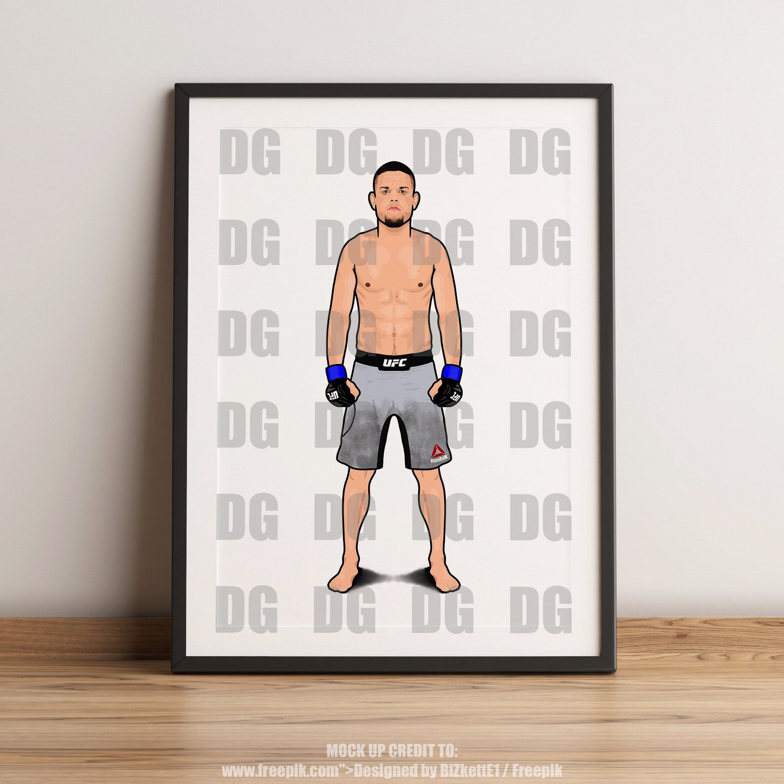 Nate Diaz UFC/MMA Artwork Wall Art Gift Print Poster | Etsy