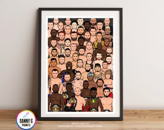 UFC Fighters 2023 - Minimalist Flat Vector - UFC/MMA Artwork - Wall Art - Gift - Print- Poster