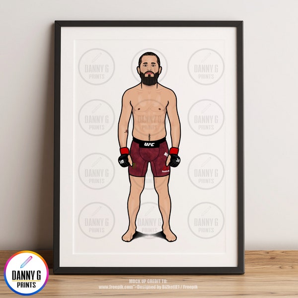 Jorge Masvidal - UFC/MMA Artwork - Wall Art - Gift - Print  - Poster