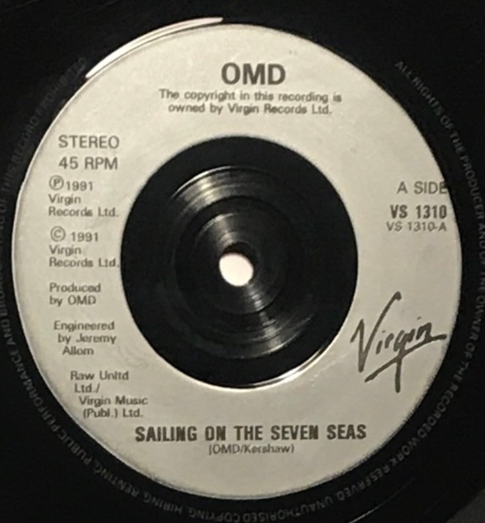 OMD Sailing on the Seven Seas Framed vinyl record Etsy