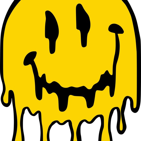 Drippy Face SVG, Drippy Face, Drippy Smiley Face, Drippy Smiley