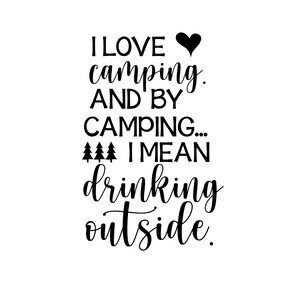 Camping SVG, Camping Bucket, Camping, I love camping, camping night light, camping decor, bucket light, drinking outside
