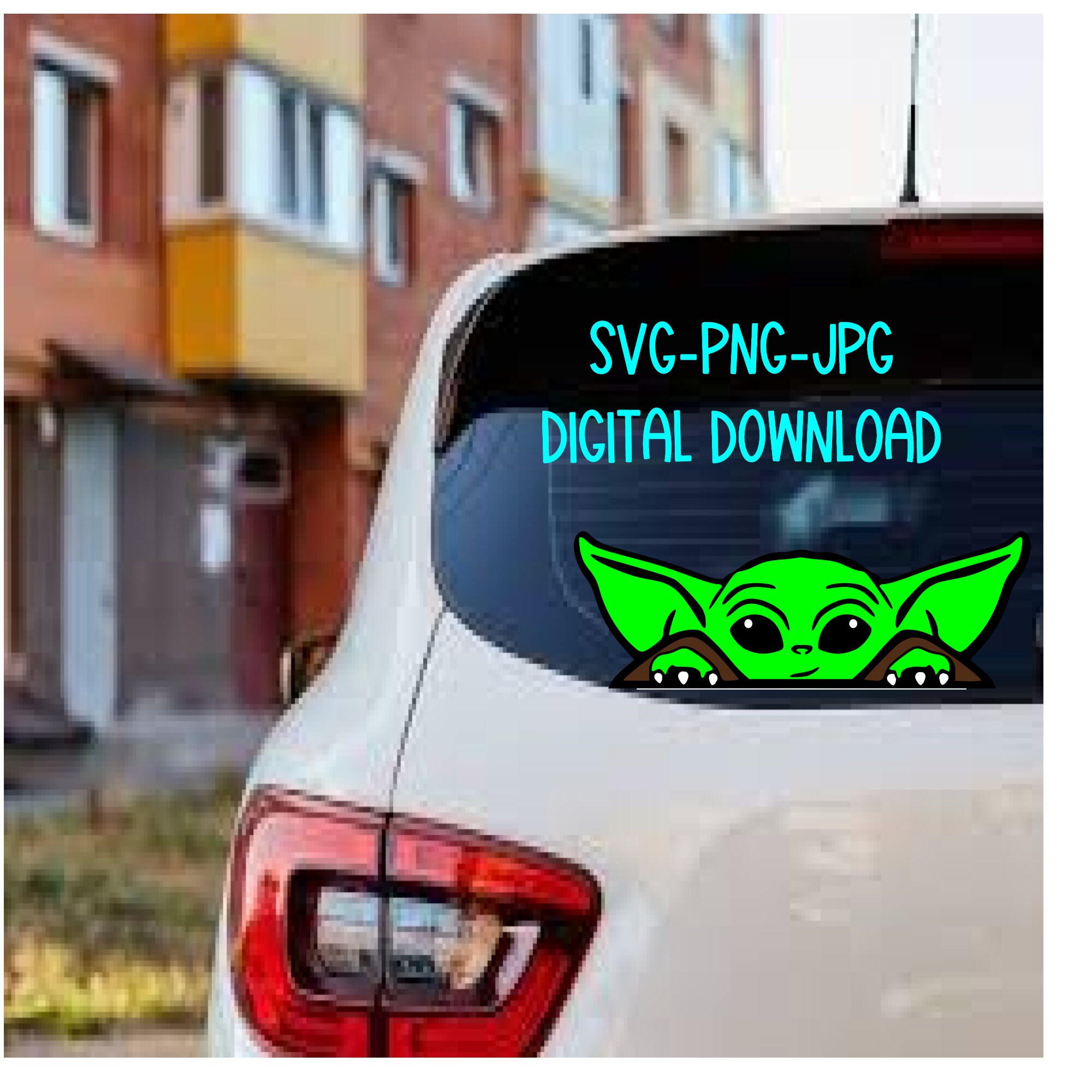 Baby Yoda Vinyl Decal The Mandalorian Grogu Star Wars Car Window Sticker  Bumper Sticker
