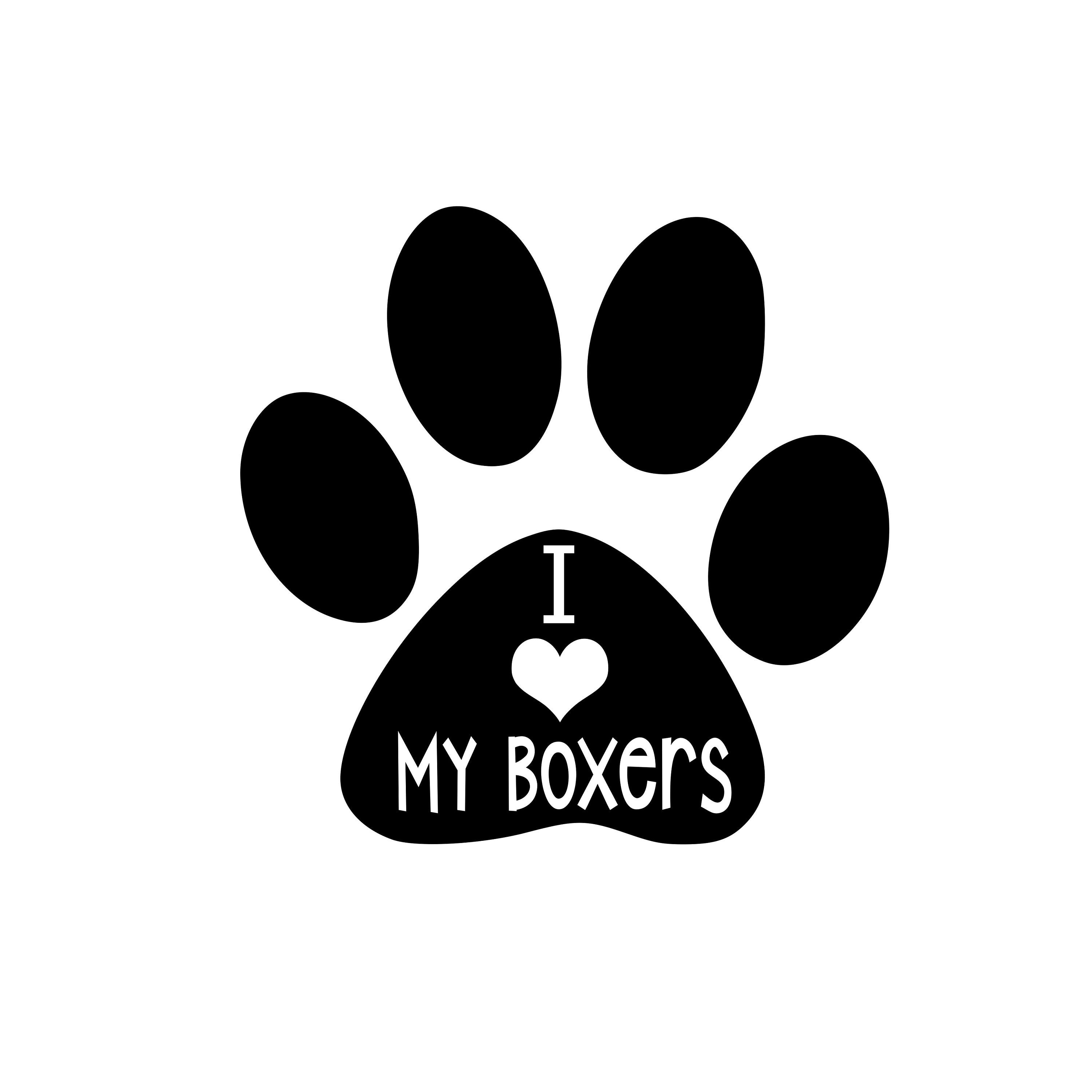 I Love My Boxers SVG Boxer SVG Car Decal Dog Lover Boxer - Etsy