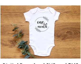 Vine Monthly Milestone SVGs, Baby Onesies Svgs, Baby Milestone Template, Baby Monthly Milestone SVGs, Baby Onesies, Onesies