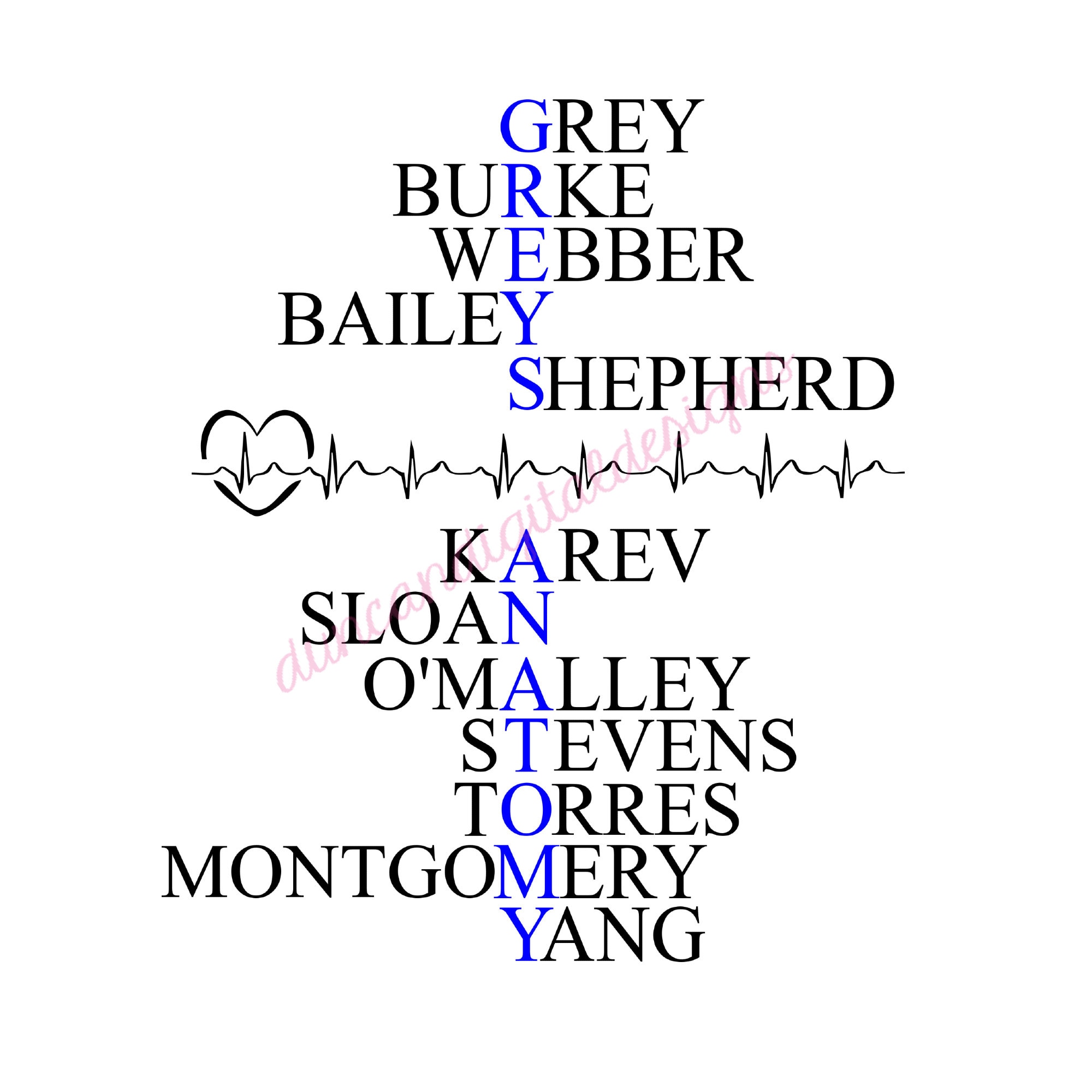 Grey's Anatomy SVG Grey's Anatomy SVG Grey's | Etsy