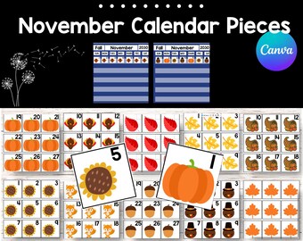 November Calendar Pieces