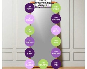 Positive Affirmations for kids, positive self talk, I am statements