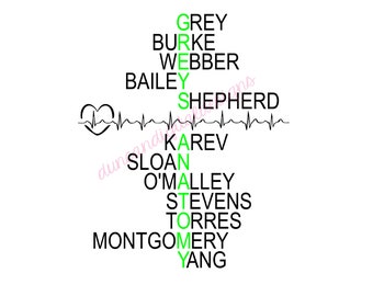 Grey's Anatomy SVG, Grey's Anatomy, SVG, Grey's