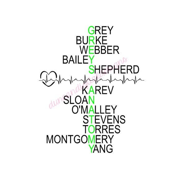 Grey's Anatomy SVG, Grey's Anatomy, SVG, Grey's