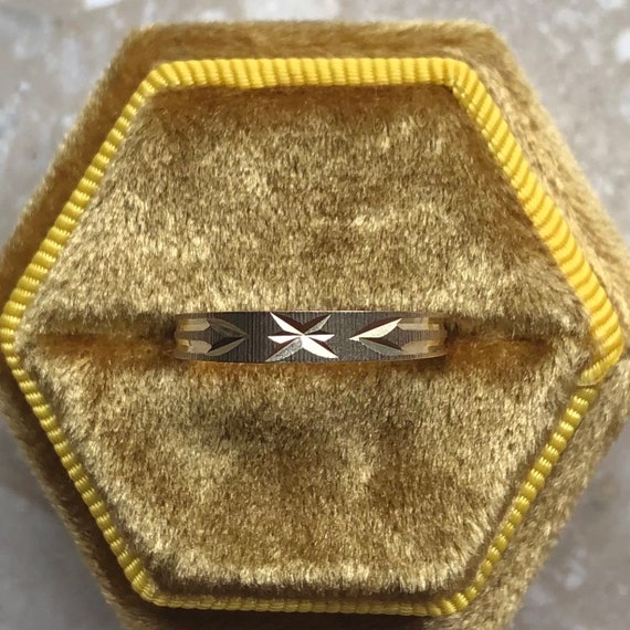Vintage 14k Yellow Gold Band Stacker Ring - image 7