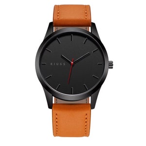 Brown Leather strap RIUSS Premium Watch