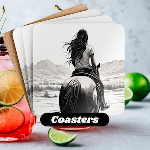 Rebel Rider Coaster Set: Equestrian Horse Lover Gift