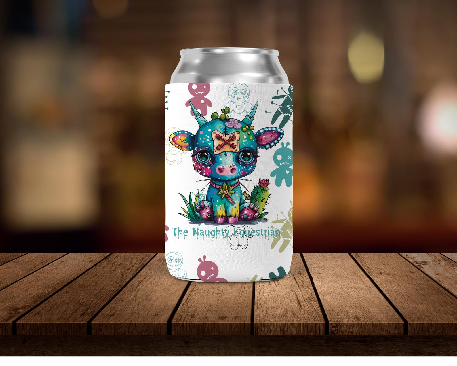 Voodoo Moo Can Cooler 12 Oz Regular, Cow Can Cooler, Voodoo Cow Design ...
