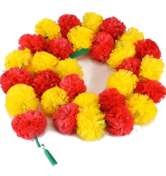 Artificial Marigold Flowers Garland Strings Decoration Diwali Decoration Artificial Flower Strings