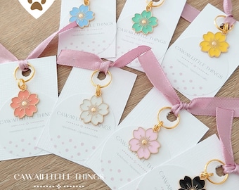 Sakura Pet Collar Charm: Kawaii Cherry Blossom, Pet Accessory, Cat, Dog, Small, Light weight,
