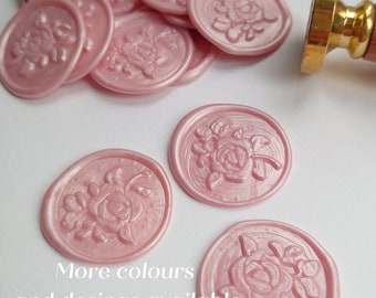 Self adhesive sealing wax stickers / Dusky pink, Bee, birdcage, Rose, Lavender, Lotus / Wax seal / wax melt/ wedding/ stationery/invitation