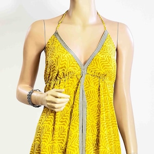 Vintage zijden sari-jurk zonder rug: boho-zomertop