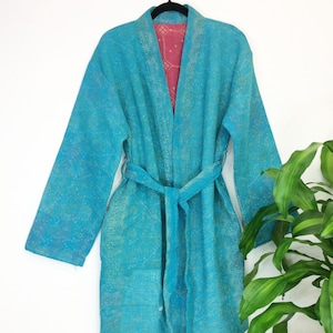 Kantha Jacket, Vintage Kantha Jacket, Fine Kantha Coat, Jackets, Vintage Kantha Jacket, Kimono Style Kantha Jacket Kantha Kimono,