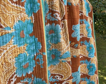 Kantha Quilt Kantha Blanket Handcrafted Kantha Bedcover Kantha throw