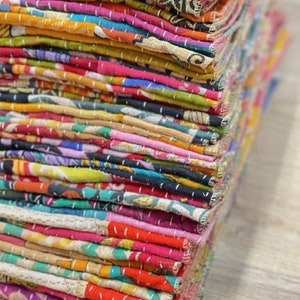 Kantha Kitchen Towels, Tea Napkins, Vintage Kantha Napkins, Kitchen Napkins, Colorful Recycled Kithchen Dish Towels, Colorful Napkins