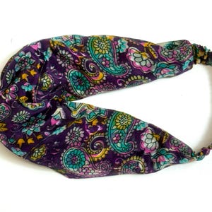 Boho Silk Headband, Yoga Hairband, Silk Front Knot Headband, Hair Accessories, Multicolor Headband, Zero Waste Fashion, Silk Sari Hairband